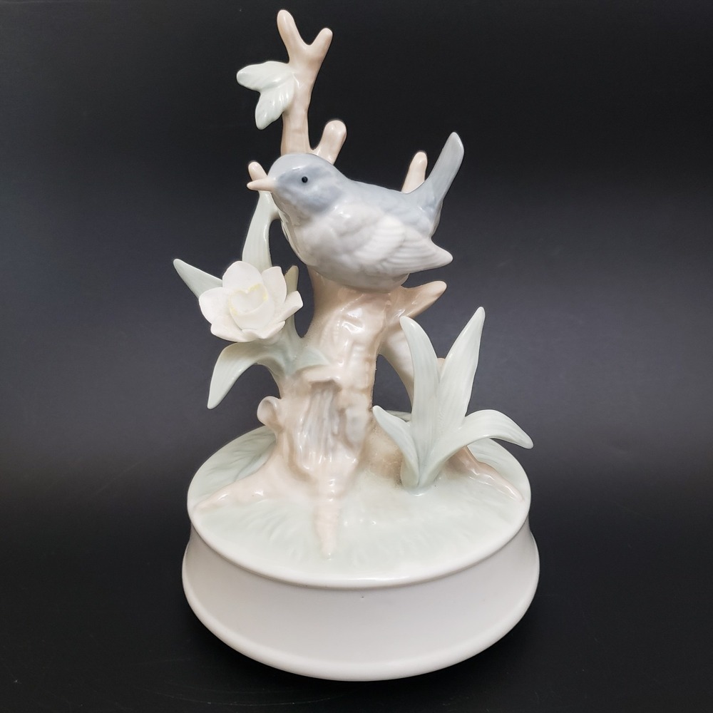 Vtg Otagiri Japan Bird‎ On Branch Music Box "You Don't Have To Say You Love Me"